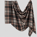 Blush plaid print polyester hijab