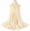 Cream soft chiffon hijab
