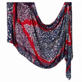 Dark brown paisley modal hijab