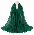 Emerald Green soft chiffon hijab