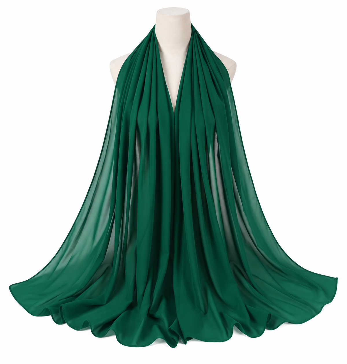 Emerald Green soft chiffon hijab