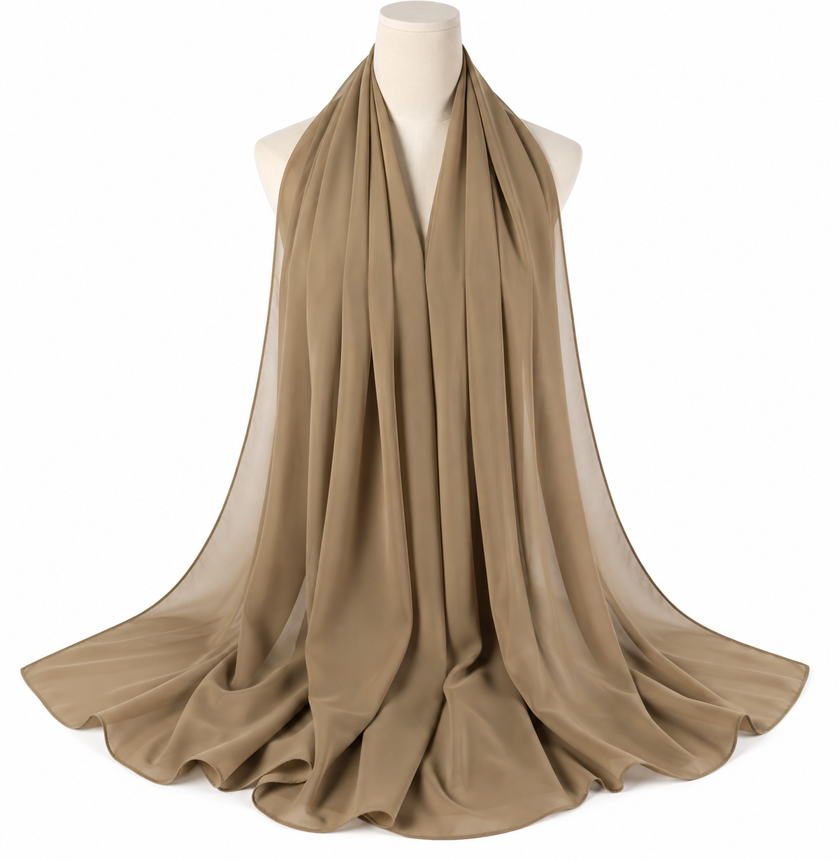 Light Brown soft chiffon hijab