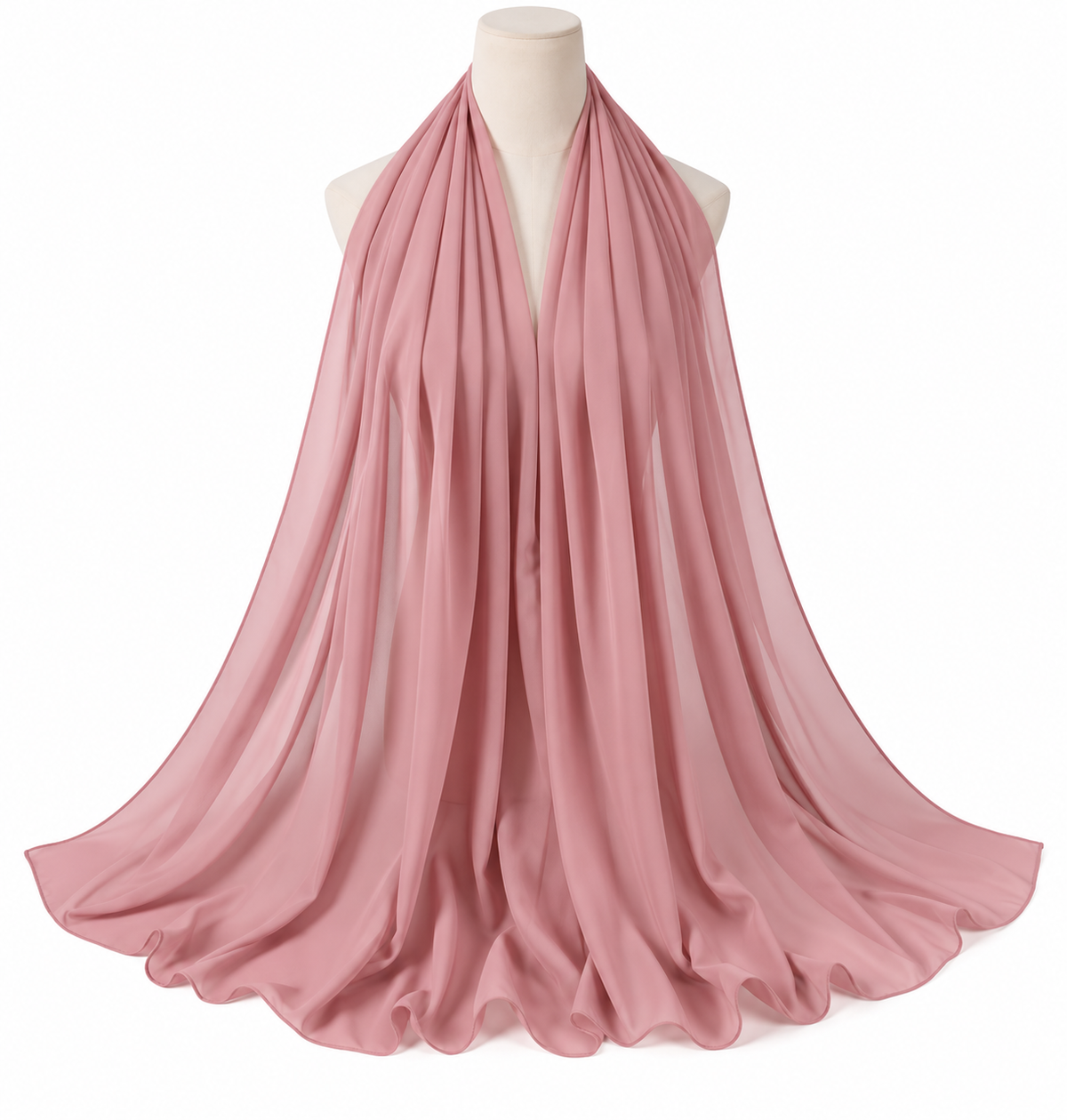 Dusty Rose soft chiffon hijab