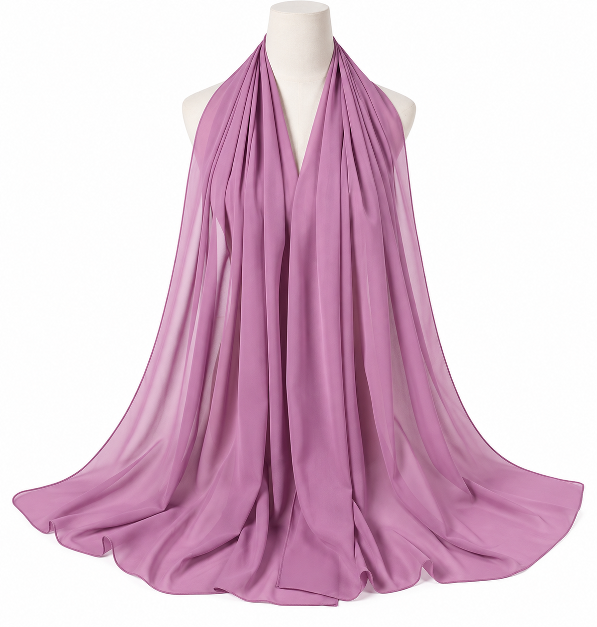 Dusty Mauve soft chiffon hijab