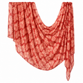 Rust orange leaf print modal hijab
