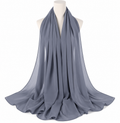 Slate Grey soft chiffon hijab