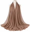 Taupe Brown soft chiffon hijab