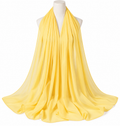 Yellow soft chiffon hijab